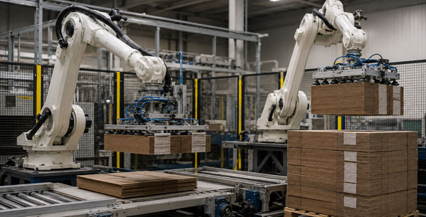 Case study: Flexible Dual-Robot Palletizing for Corrugated Bundles
